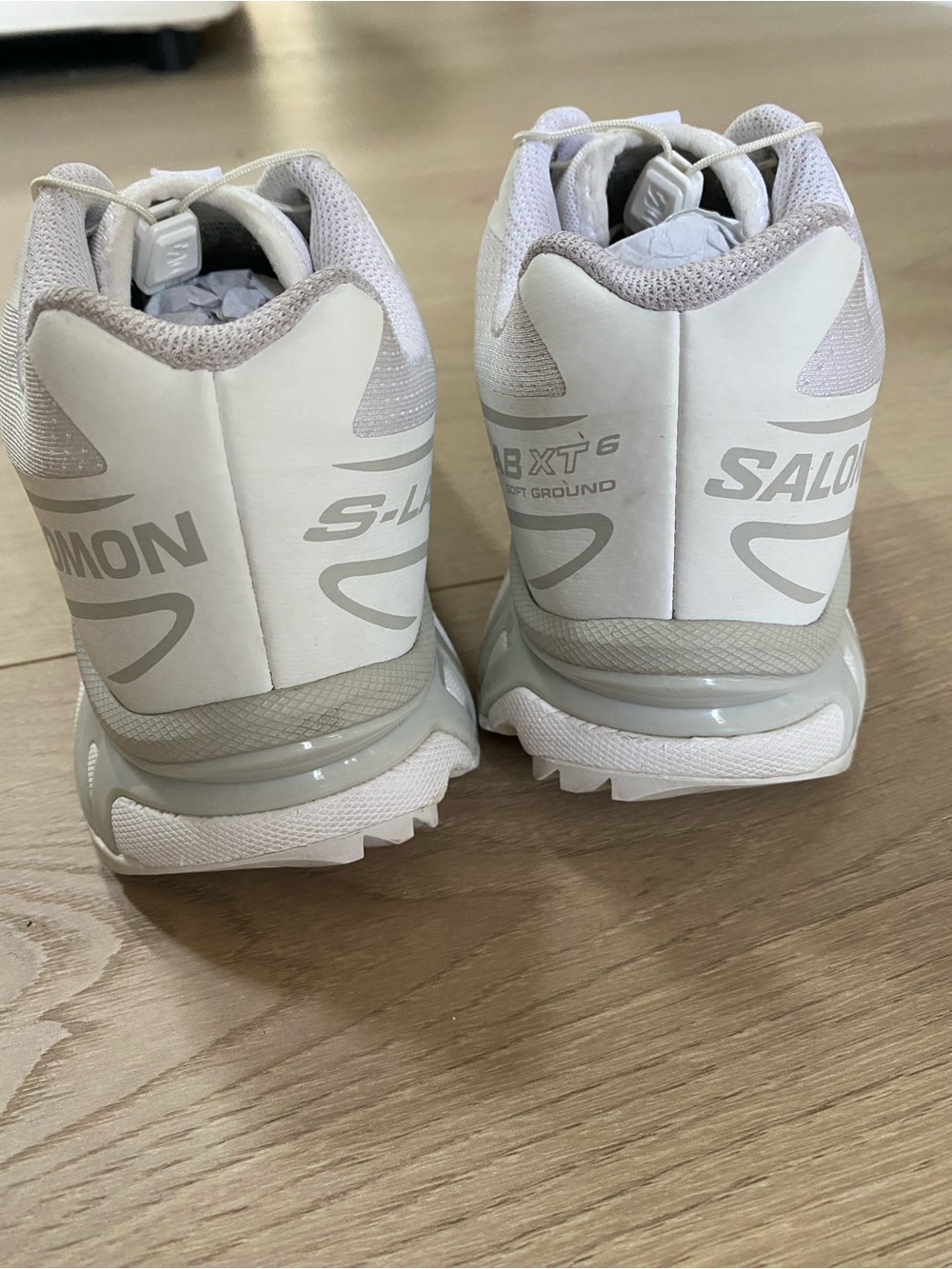 “IT GIRL” Salomon XT-6 White sneakers with Multicolor Tongue Accents 9 - Picture 6 of 11